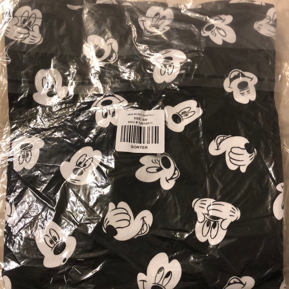 Disney Mickey Mouse Black & White Print Skirtall - Picture 3 of 3